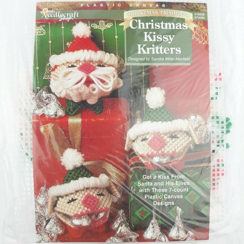 Needlecraft Shop Christmas Trimmings Christmas Kissy Kritters Plastic Canvas